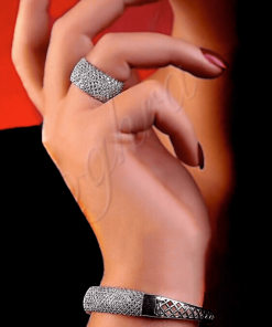 خرید دستبند نقره مدل پرنس