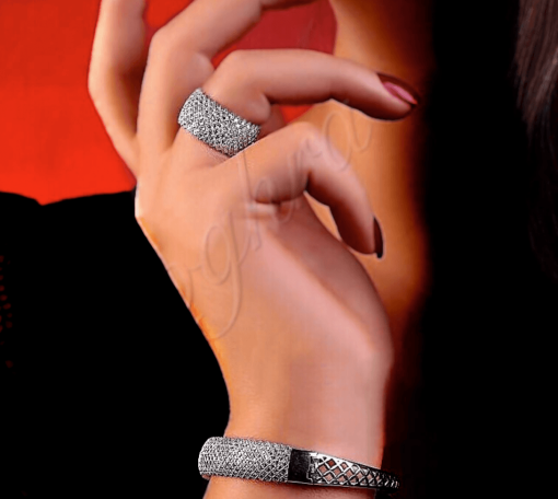 خرید دستبند نقره مدل پرنس